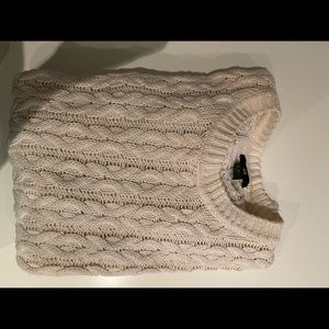 H&M cream cable knit crew neck sweater